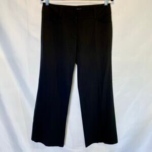 Trina Turk Womens Wide Leg Dress Pants Size 6 Black Trousers Mid Rise